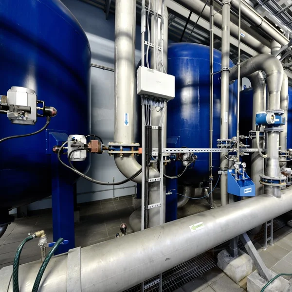 Large industrial boiler room — Stock Photo, Image