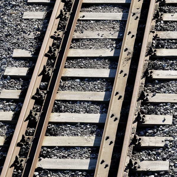 Railroad track close-up — Stock Photo, Image