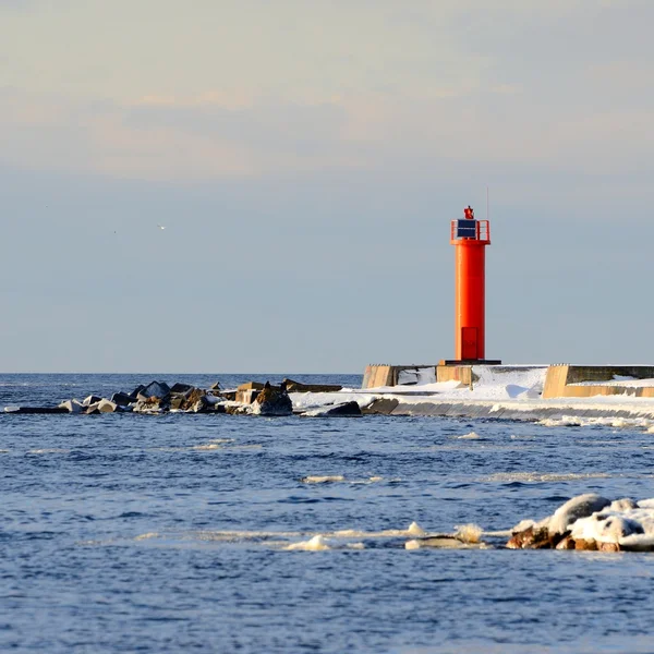 Roter Leuchtturm — Stockfoto