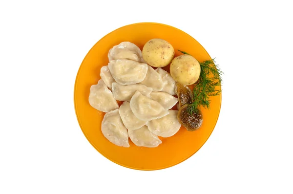 Patates ve mantarlı köfte çanak üzerinde — Stok fotoğraf