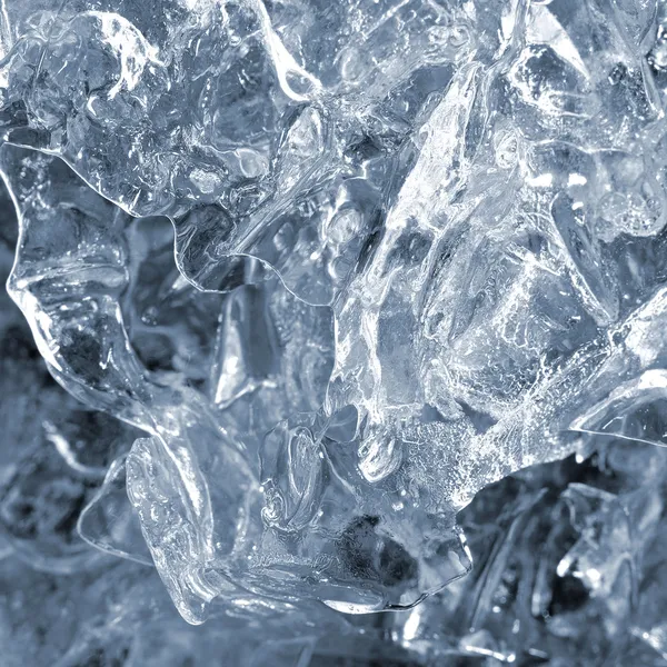 Διαφανή πάγου δομή close-up透明な氷構造のクローズ アップ — ストック写真
