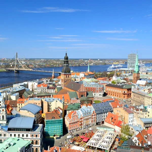 Celkový pohled na riga, Lotyšsko — Stock fotografie