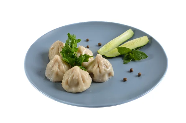 Dumplings en el plato —  Fotos de Stock