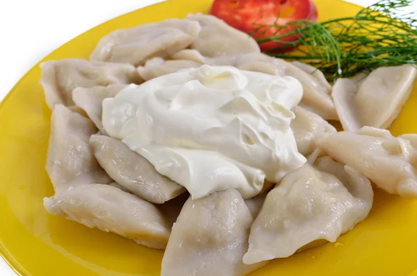 Dumplings on the dish — Stock Photo, Image