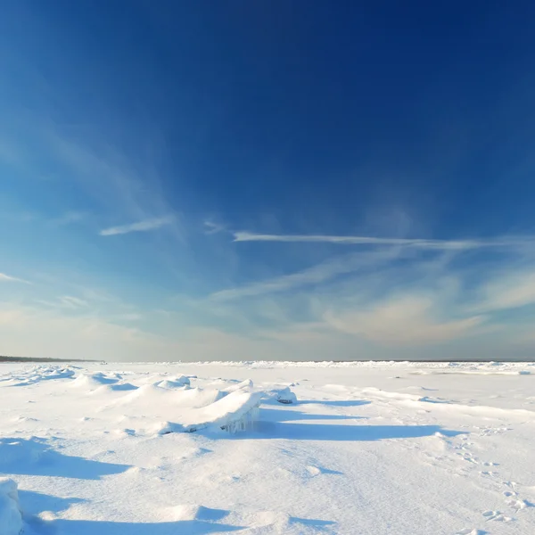 Ghiaccio deserto paesaggio invernale — Foto Stock