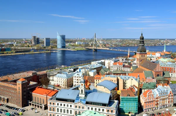Widok ogólny na riga, Łotwa — Zdjęcie stockowe