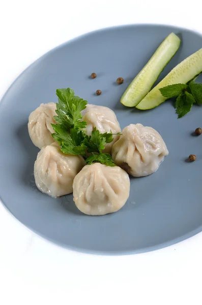 Dumplings en el plato —  Fotos de Stock