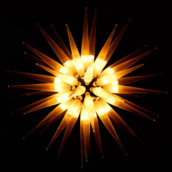 Lamp that looks like star shining in the dark — Stock Photo, Image