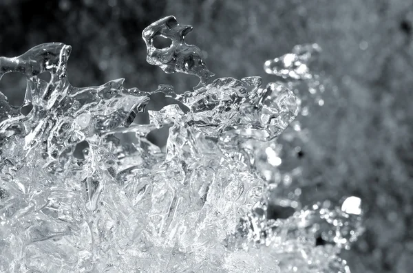 Transparent ice structure close-up — Stock Photo, Image