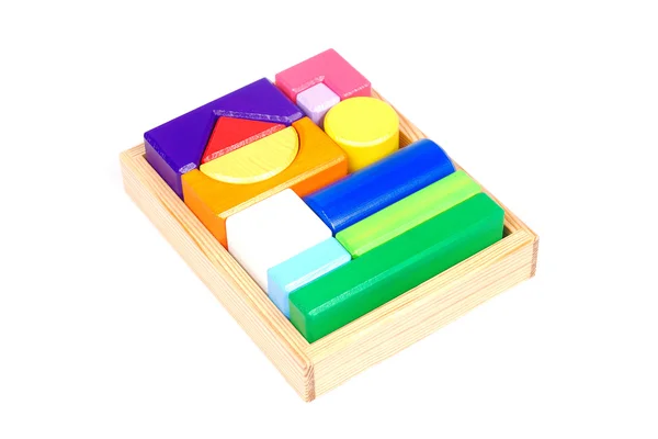 Colorfull houten speelgoed voor de opleiding van logica en spelen — Stockfoto