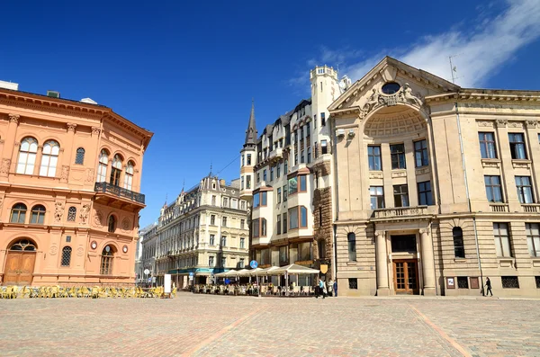 Sqare nella parte vecchia di Riga, Lettonia — Foto Stock