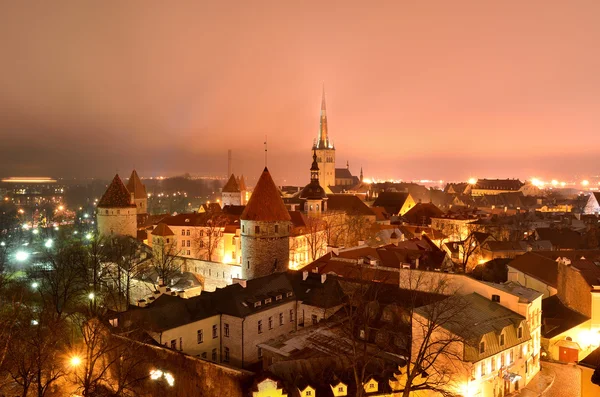 塔林市。爱沙尼亚。冬季全景视图 — 图库照片