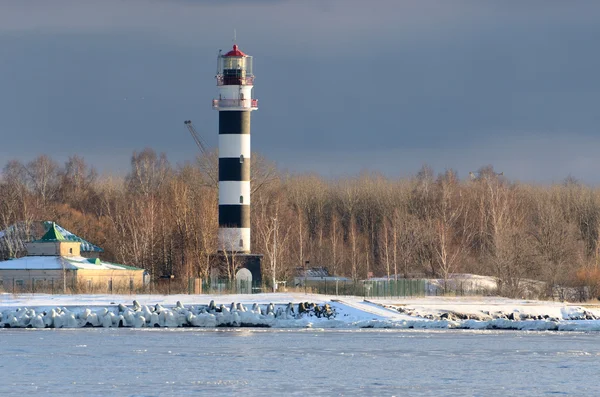 Világítótorony-Riga-drámai fény — Stock Fotó