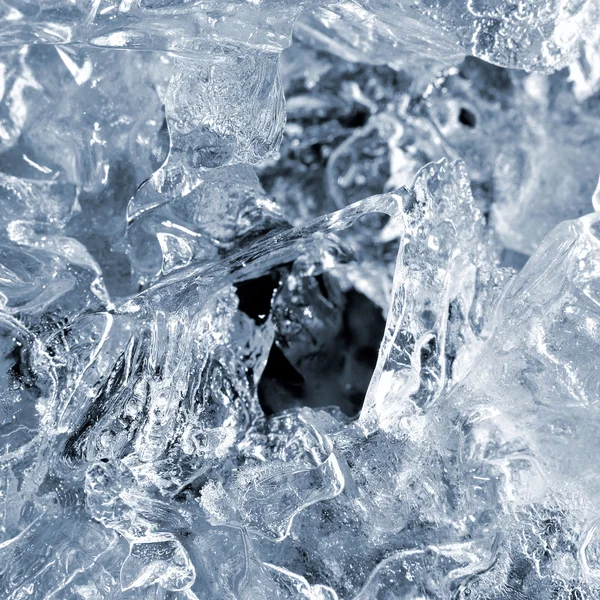 Estructura de hielo transparente de cerca — Foto de Stock