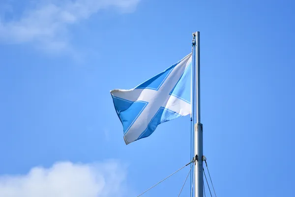 Nautische andrew vlag. vlag van Schotland — Stockfoto