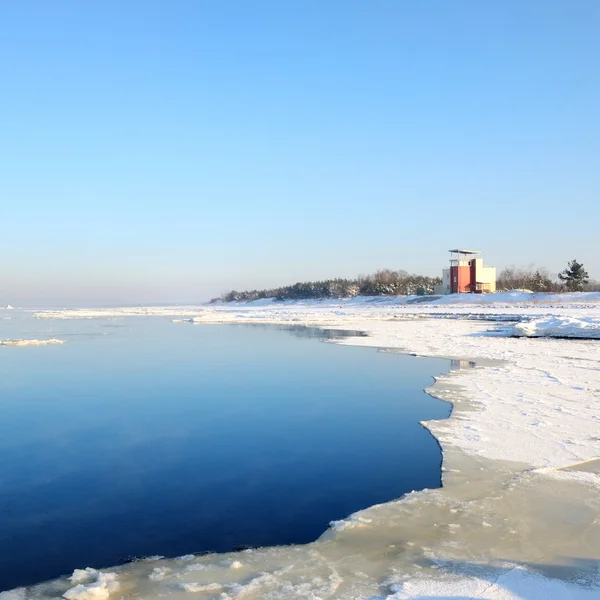 Pantai laut Baltik di musim dingin — Stok Foto