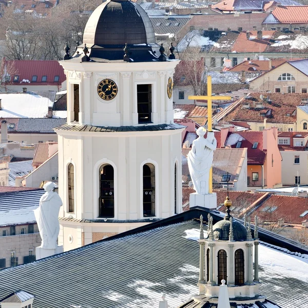 Old part of Vilnius city from above — Stock Photo, Image
