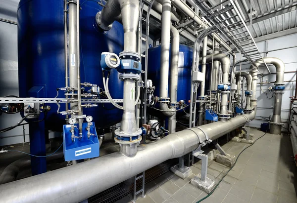 Large industrial boiler room — Stock Photo, Image