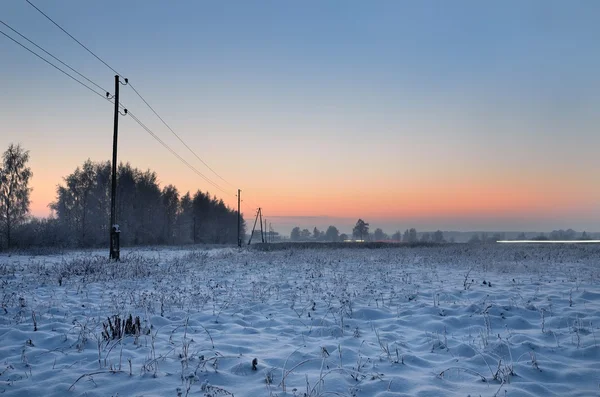 Zimní krajina zobrazení — Stock fotografie