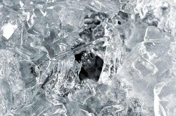 Structure transparente de la glace gros plan — Photo