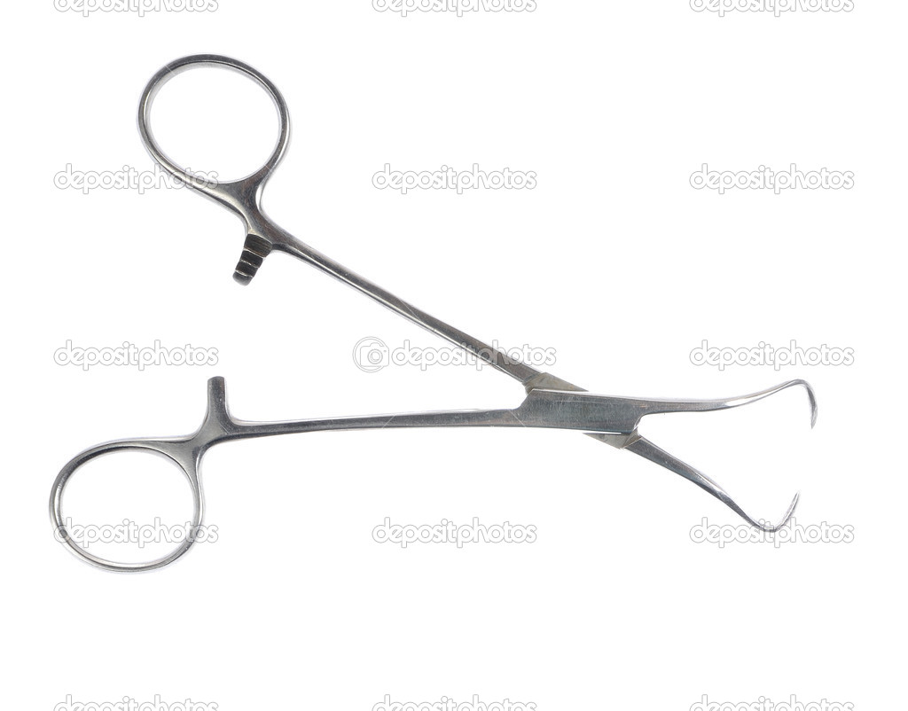 Medical scissors isolated on white