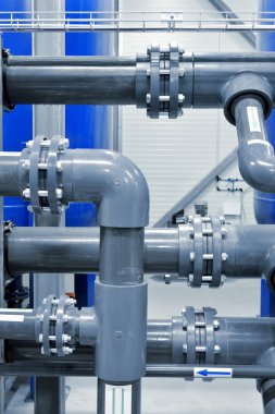 plastik boru sanayi kazan dairesi içinde