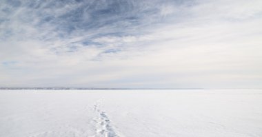 buz çöl kış manzarası