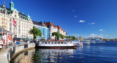 stockholm şehir Limanı kısmında geniş bir görüş. İsveç