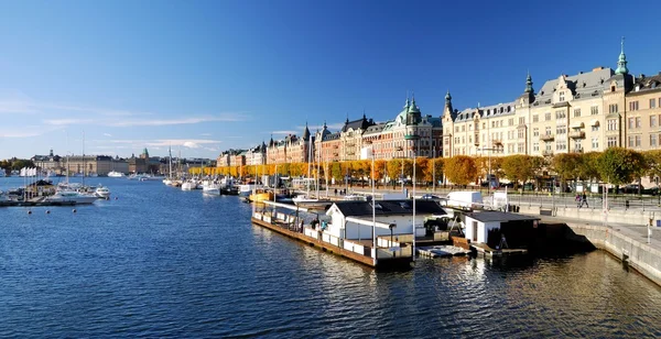 Ampia vista sul porto parte della città di Stoccolma. Svezia — Foto Stock