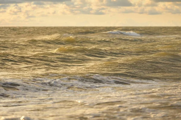 Балтійський Морський Берег Піщані Дюни Пляж Після Шторму Захід Сонця — стокове фото