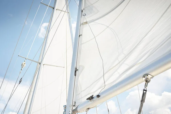 Herreshoff Designade Gamla Klassiska Yacht Segling Ett Öppet Hav Träteksdäck — Stockfoto