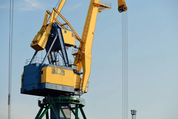 Modern Coal Terminal Riga Latvia Cranes Close Baltic Sea Freight — Stock Photo, Image