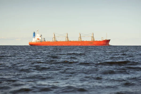 Grote Rode Bulkcarrier 179 Meter Lengte Varen Een Open Oostzee — Stockfoto