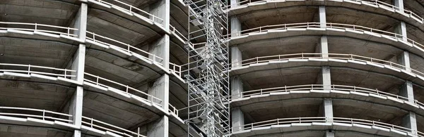 Rascacielos Moderno Construcción Primer Plano Riga Letonia Patrón Abstracto Imagen — Foto de Stock