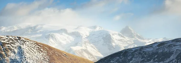 Горные Вершины Французских Альп Франция Европа Живописный Панорамный Вид Рождественские — стоковое фото
