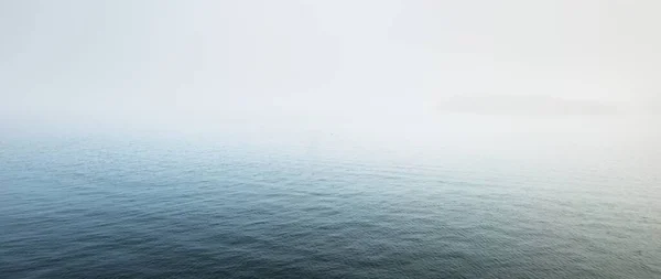 Blick Auf Die Nordsee Nebel Norwegen Oberflächenstruktur Des Stillen Wassers — Stockfoto