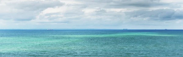 Aerial View Rocky Shore Cliffs English Channel Azure Water Clear — Stock Photo, Image