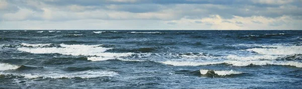 Storm Clouds Baltic Sea Cyclone Winter Dramatic Sky Waves Water — Stock Photo, Image