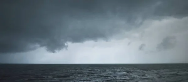 Baltic Sea Dark Dramatic Clouds Thunderstorm Latvia Epic Seascape Cyclone — Stock Photo, Image