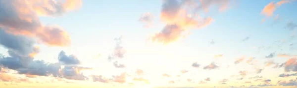 Καθαρός Ουρανός Λαμπερά Ροζ Πυκνά Σύννεφα Πάνω Από Βαλτική Θάλασσα — Φωτογραφία Αρχείου