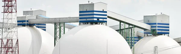 Nuevo Almacenamiento Fertilizantes Químicos Terminal Del Puerto Carga Mar Báltico —  Fotos de Stock