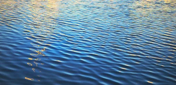 Textura Superficie Agua Colores Azul Azul Turquesa Luz Dorada Del — Foto de Stock