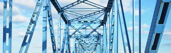 Autopista Bajo Puente Azul Carretera Luz Solar Suave Cielo Despejado —  Fotos de Stock