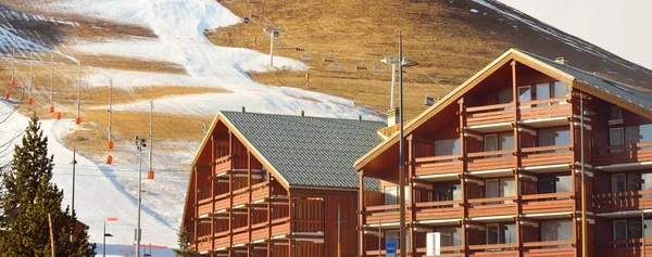 Picos Montanhosos Cobertos Neve Dos Alpes Franceses França Europa Não — Fotografia de Stock