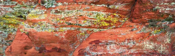 Red Orange Sandstone Cliff Texture Gauja National Park Latvia Nature — Stock Fotó