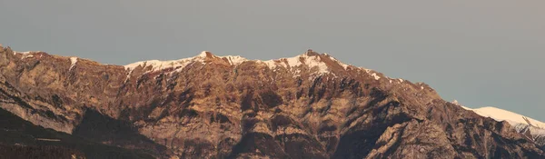 Βουνό Κορυφές Μια Ηλιόλουστη Μέρα Του Χειμώνα Μαλακό Φως Γαλλικές — Φωτογραφία Αρχείου