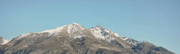 Панорамный Вид Французские Альпы Горные Вершины Чистое Голубое Небо Парк — стоковое фото
