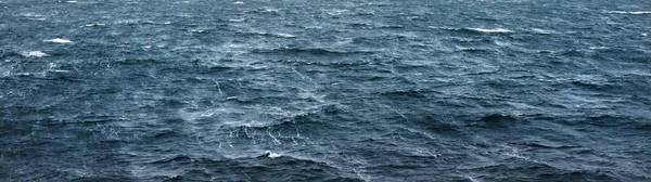 Sea Water Surface Texture Storm Waves Water Splashes Panoramic Image — Stock Photo, Image