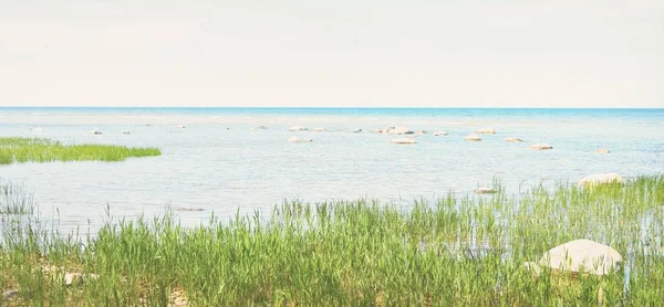 Baltic Sea Shore Sunny Day Ruhnu Island Estonia Summer Vacations — Stock Photo, Image