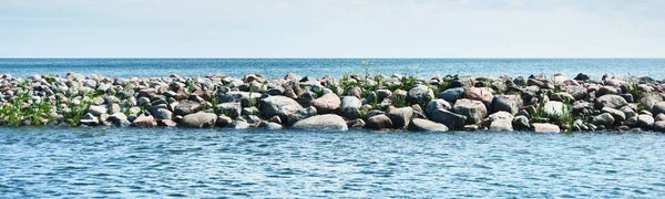 Felsige Ostseeküste Einem Sonnigen Tag Steine Aus Nächster Nähe Insel — Stockfoto